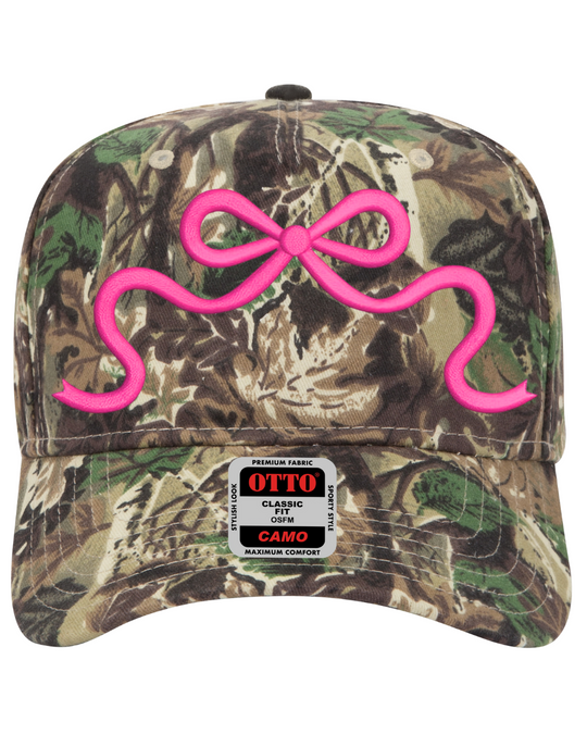 #14 Camo Pink Bow Hat