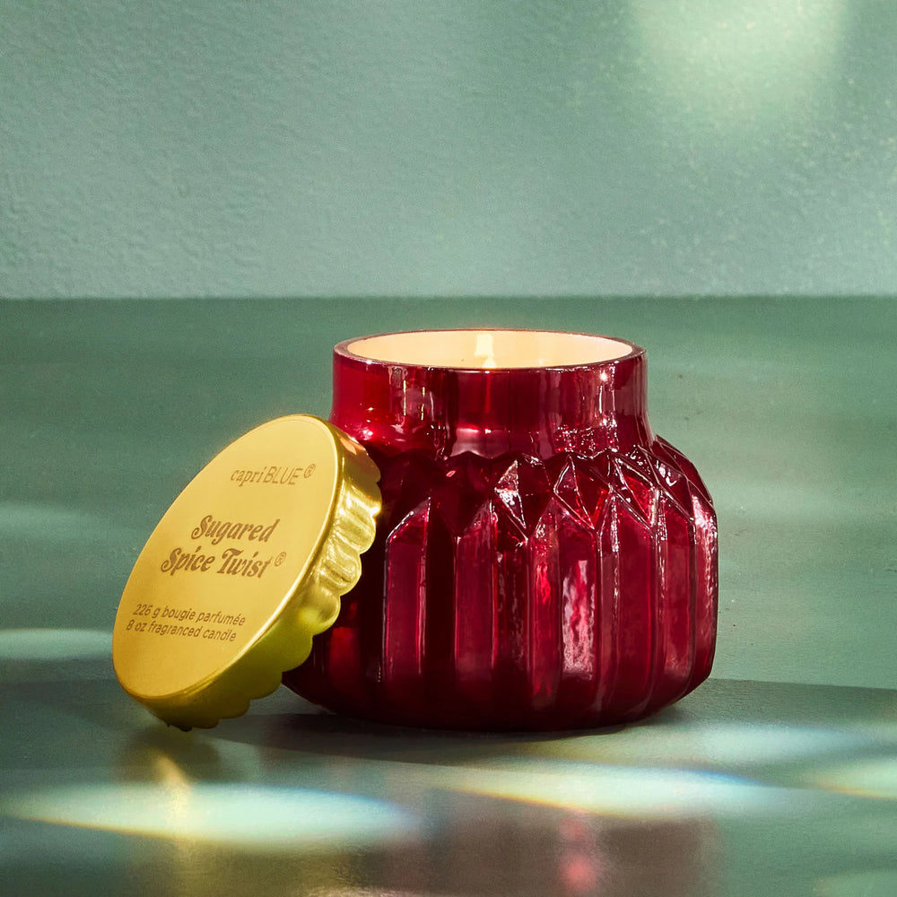Capri BLUE Sugared Spice Twist Royal Gem Petite 8oz Candle