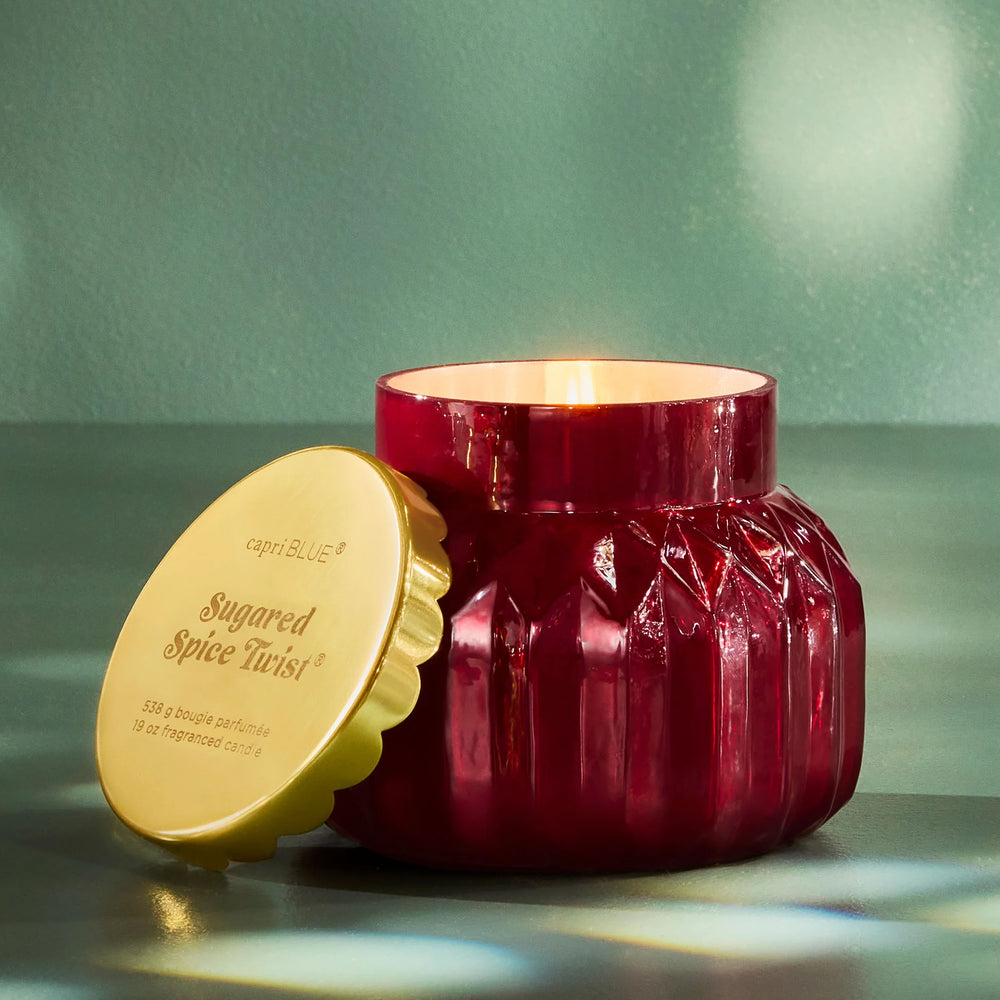 Capri BLUE Sugared Spice Twist Royal Gem 19oz Candle
