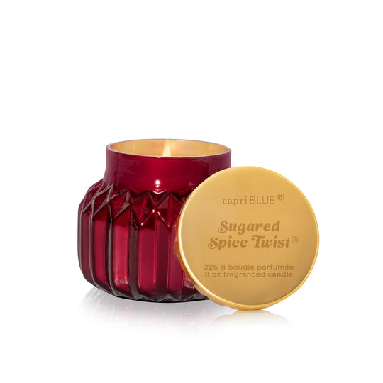 Capri BLUE Sugared Spice Twist Royal Gem Petite 8oz Candle