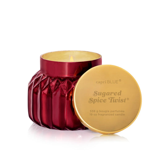 Capri BLUE Sugared Spice Twist Royal Gem 19oz Candle