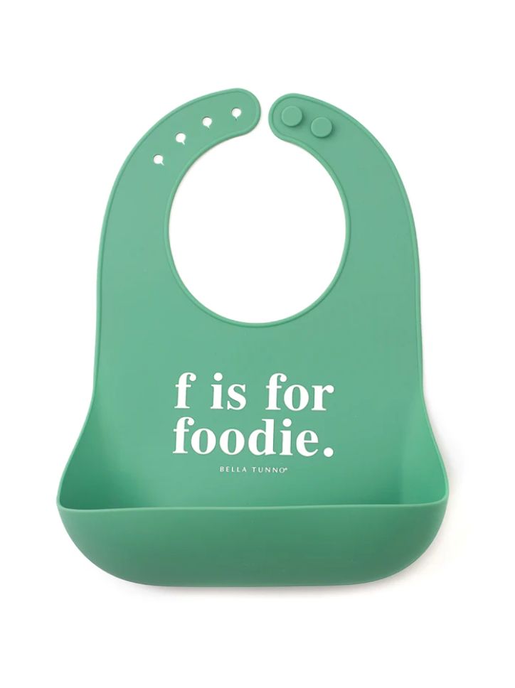 F For Foodie Wonder Bib - Friends Market Boutique