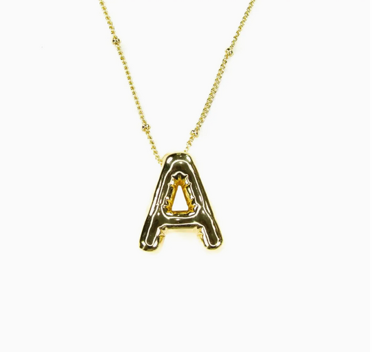 Bubble Initial Necklace