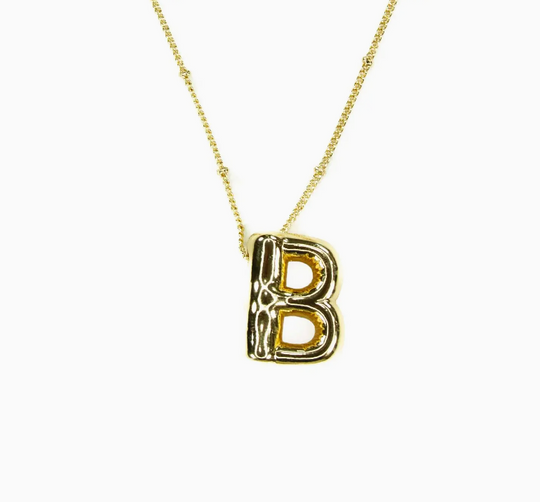 Bubble Initial Necklace