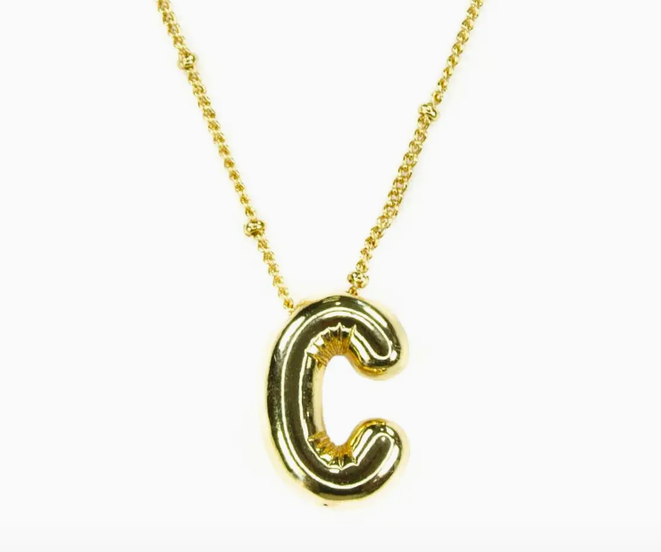 Bubble Initial Necklace