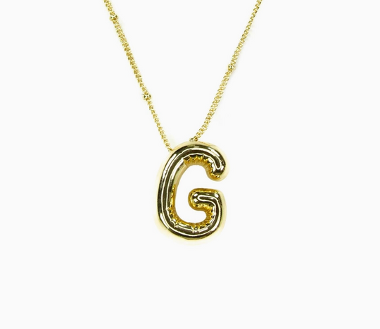 Bubble Initial Necklace