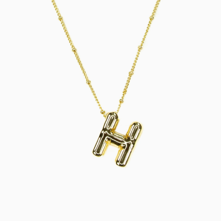 Bubble Initial Necklace