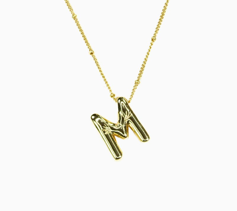 Bubble Initial Necklace