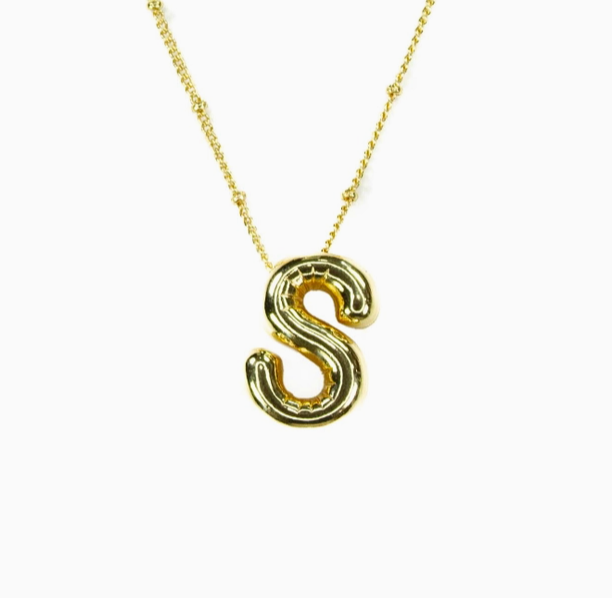 Bubble Initial Necklace