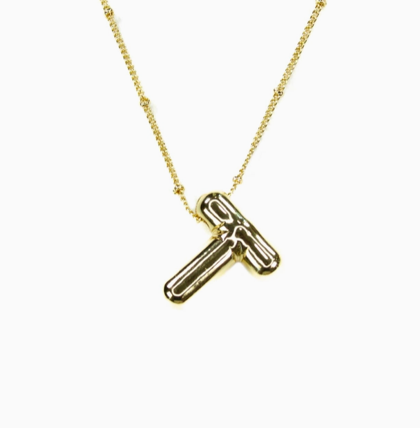 Bubble Initial Necklace