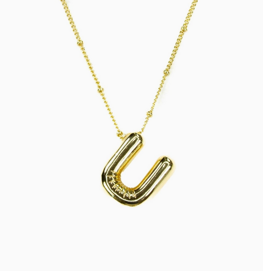 Bubble Initial Necklace