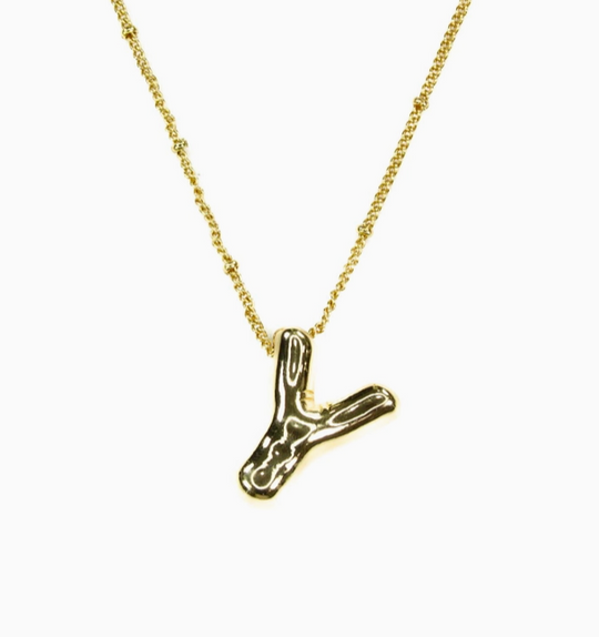 Bubble Initial Necklace