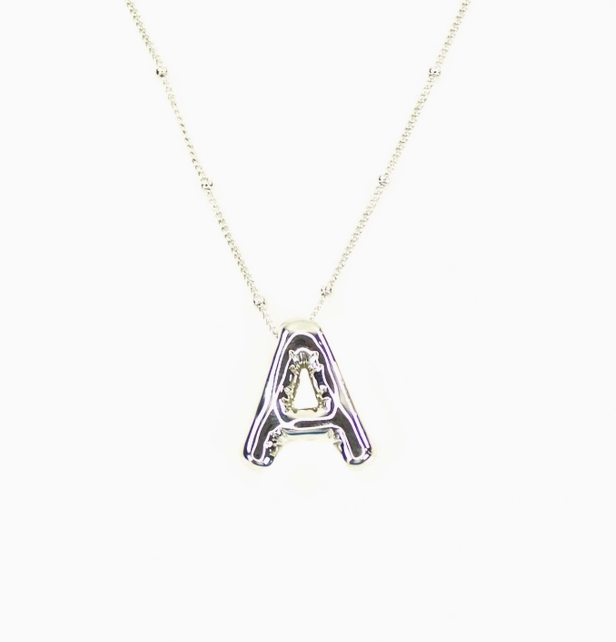 Bubble Initial Necklace