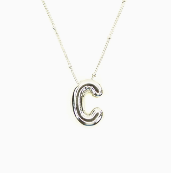 Bubble Initial Necklace