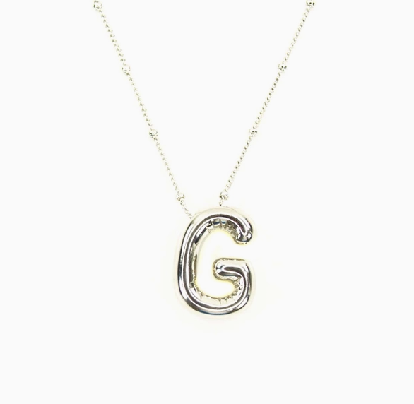 Bubble Initial Necklace