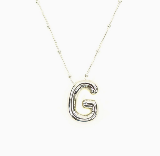 Bubble Initial Necklace