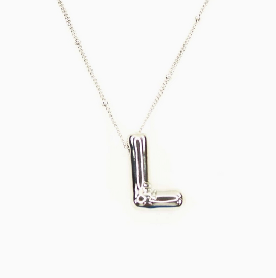 Bubble Initial Necklace