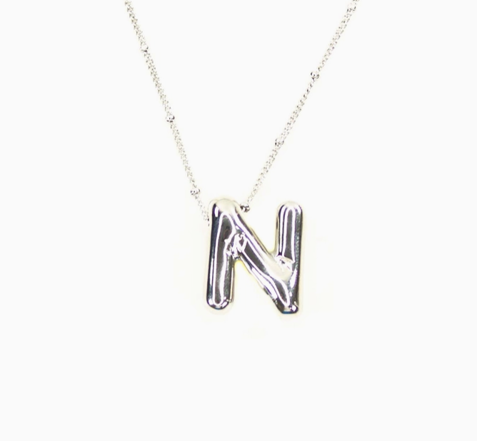 Bubble Initial Necklace