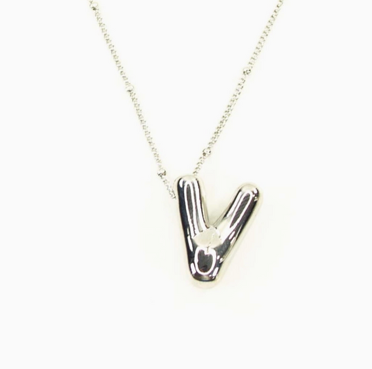 Bubble Initial Necklace