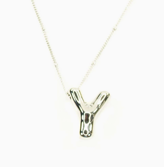 Bubble Initial Necklace