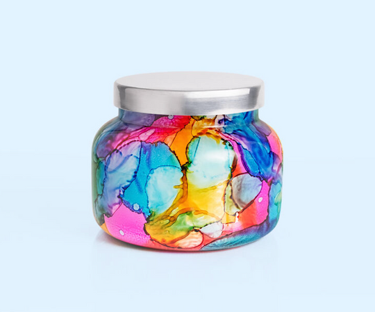 Volcano Signature Rainbow Watercolor Jar Capri Blue 19oz