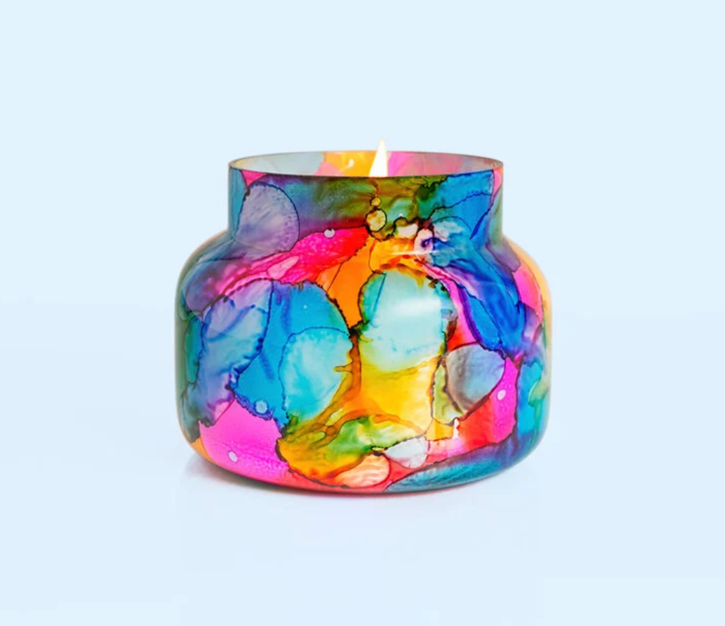 Volcano Signature Rainbow Watercolor Jar Capri Blue 19oz