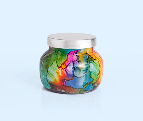 Volcano Rainbow Watercolor Petite Jar Capri Blue 8oz