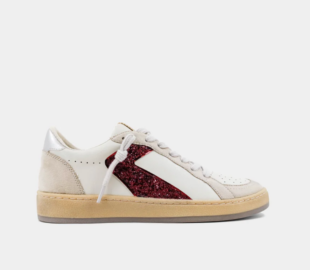 Salma Red Glitter Shu Shop Sneaker