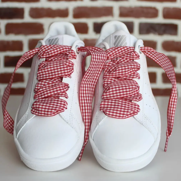 Red Vichy Print Shoelaces