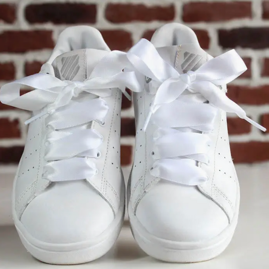 White Satin Shoelaces