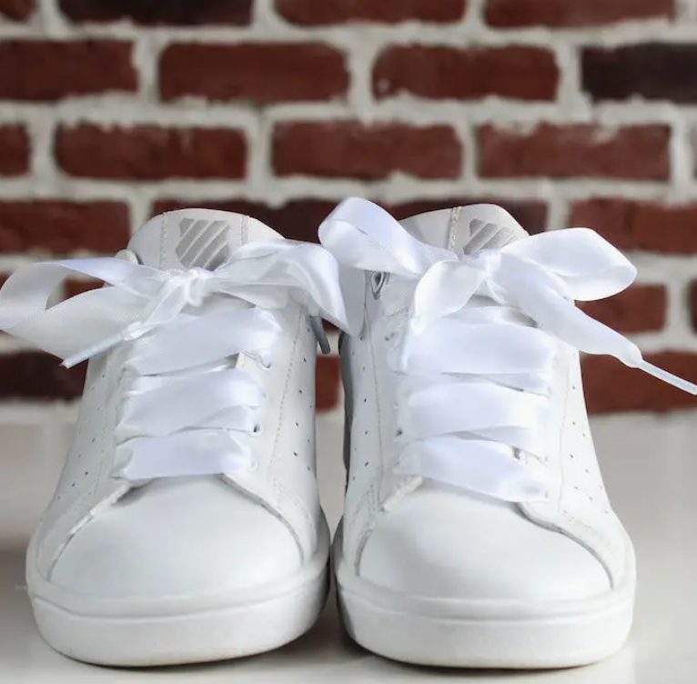 White Satin Shoelaces