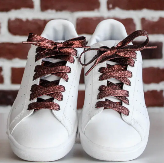 Brown Glitter Shoelaces