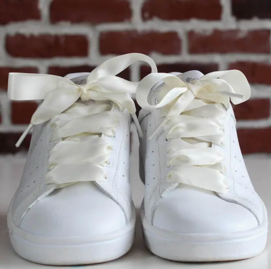 Cream Satin Shoelaces