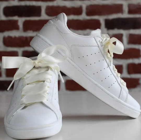 Cream Satin Shoelaces