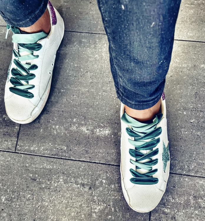 Green Velvet Shoelaces