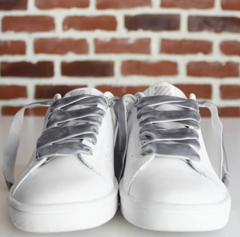 Grey Velvet Shoelaces