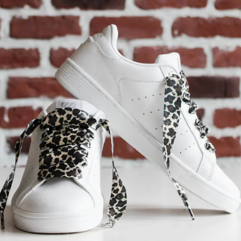 Leopard Satin Shoelaces