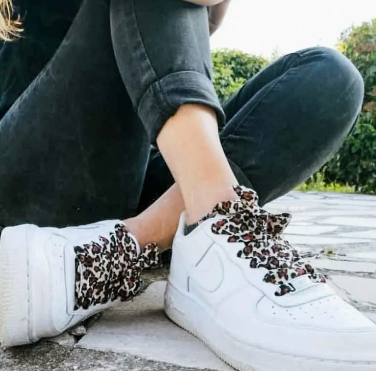 Leopard Satin Shoelaces