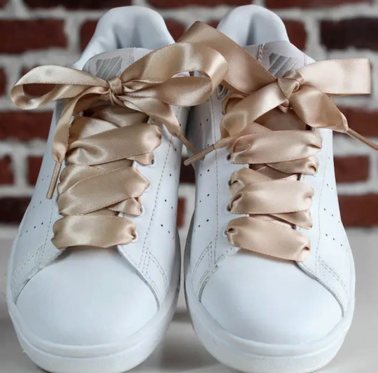 Nude Satin Shoelaces