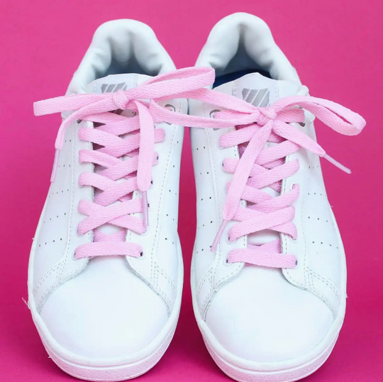 Pink Flat Shoelaces