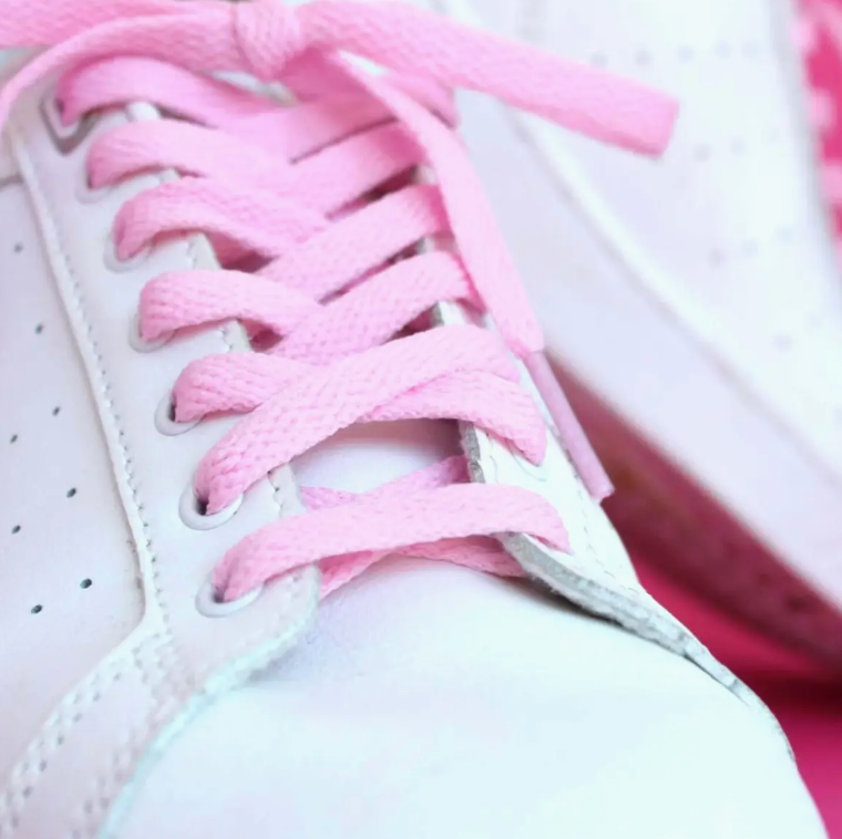 Pink Flat Shoelaces