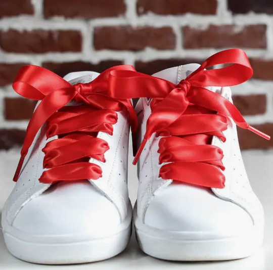 Red Satin Shoelaces