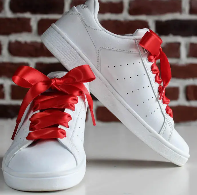 Red Satin Shoelaces