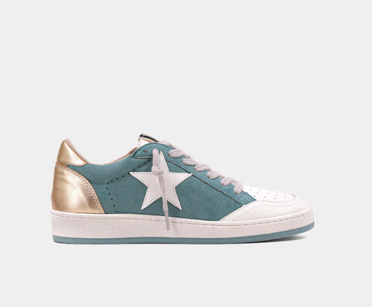 Paz Aqua Suede Shu Shop Sneaker