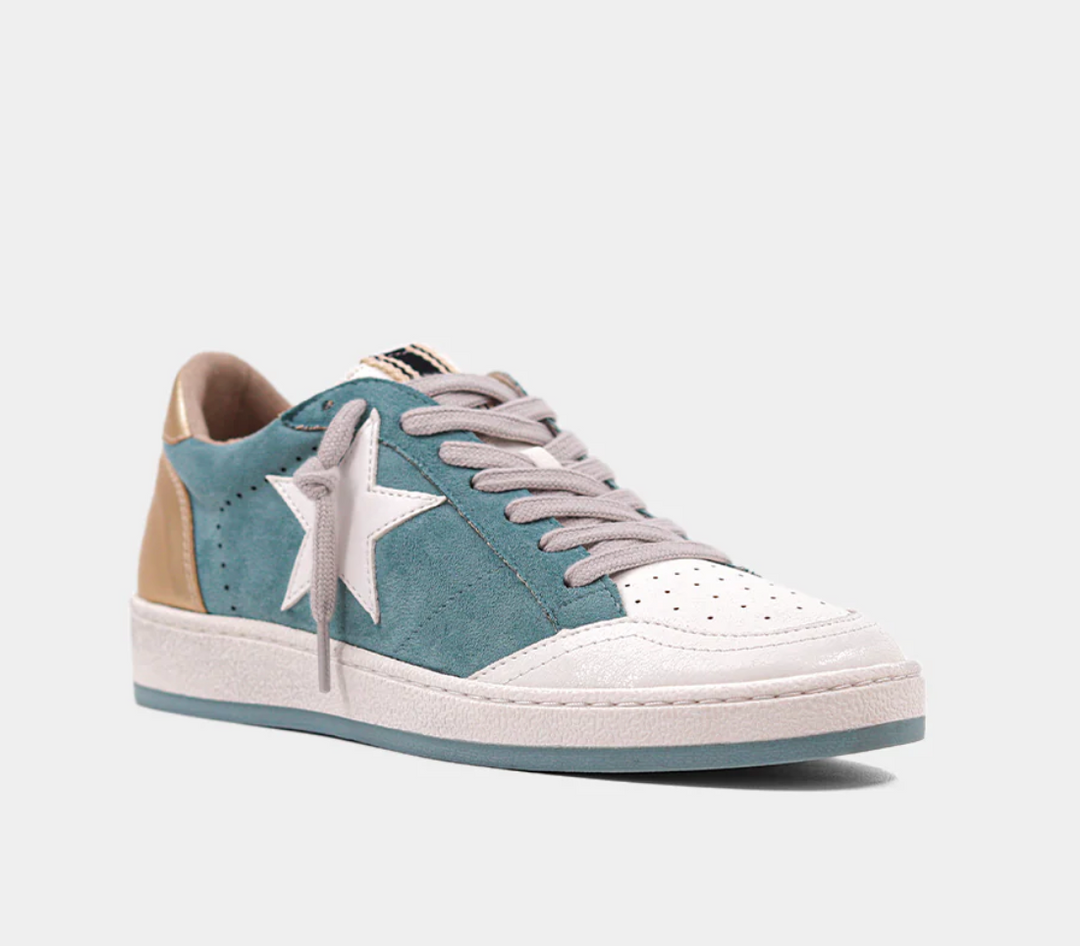 Paz Aqua Suede Shu Shop Sneaker