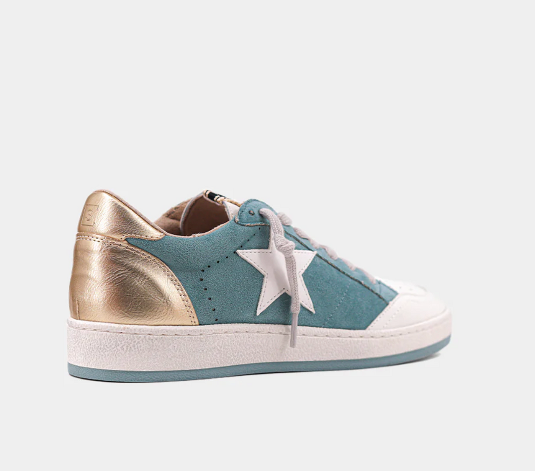 Paz Aqua Suede Shu Shop Sneaker