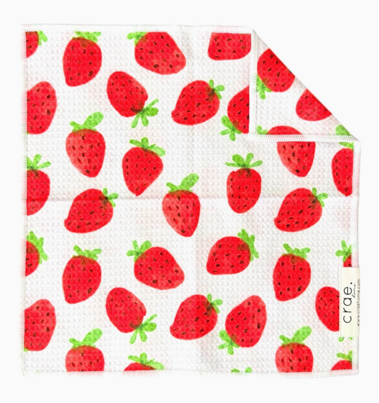 Strawberry Days Crae Double Sided Washcloth