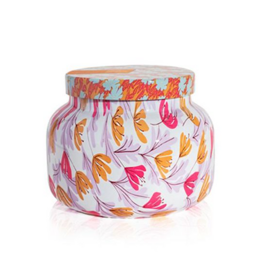 Pineapple Flower Pattern Play Signature Jar Capri Blue 19oz