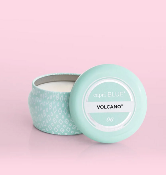 Volcano Aqua Printed Mini Tin Capri Blue 3oz