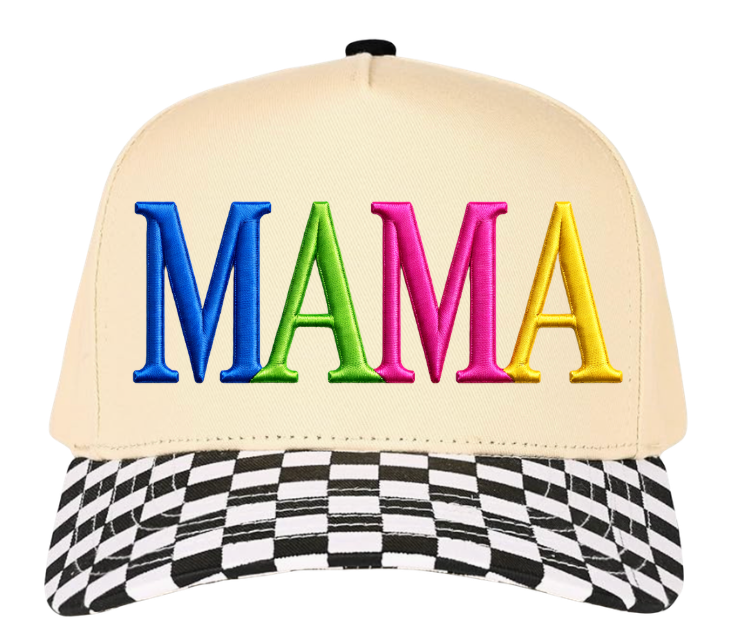Checkered Bill MAMA Hat